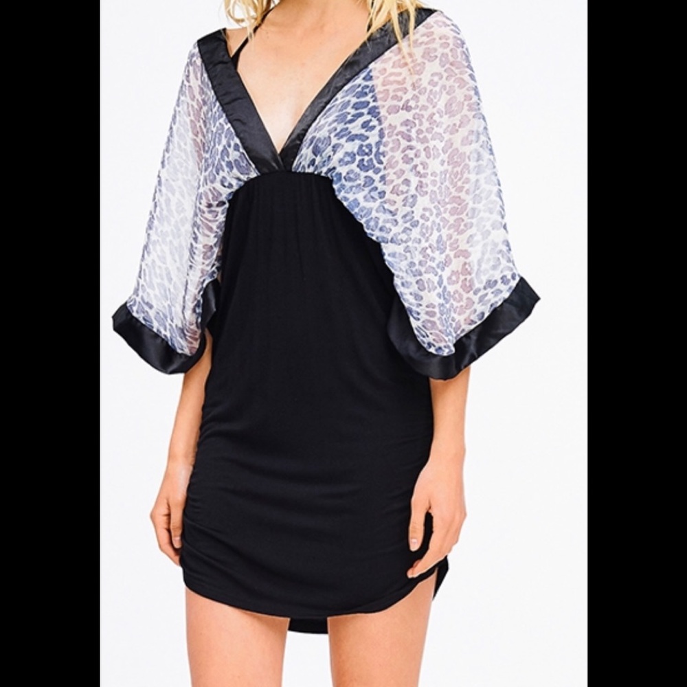 Black Cheetah Print Dress